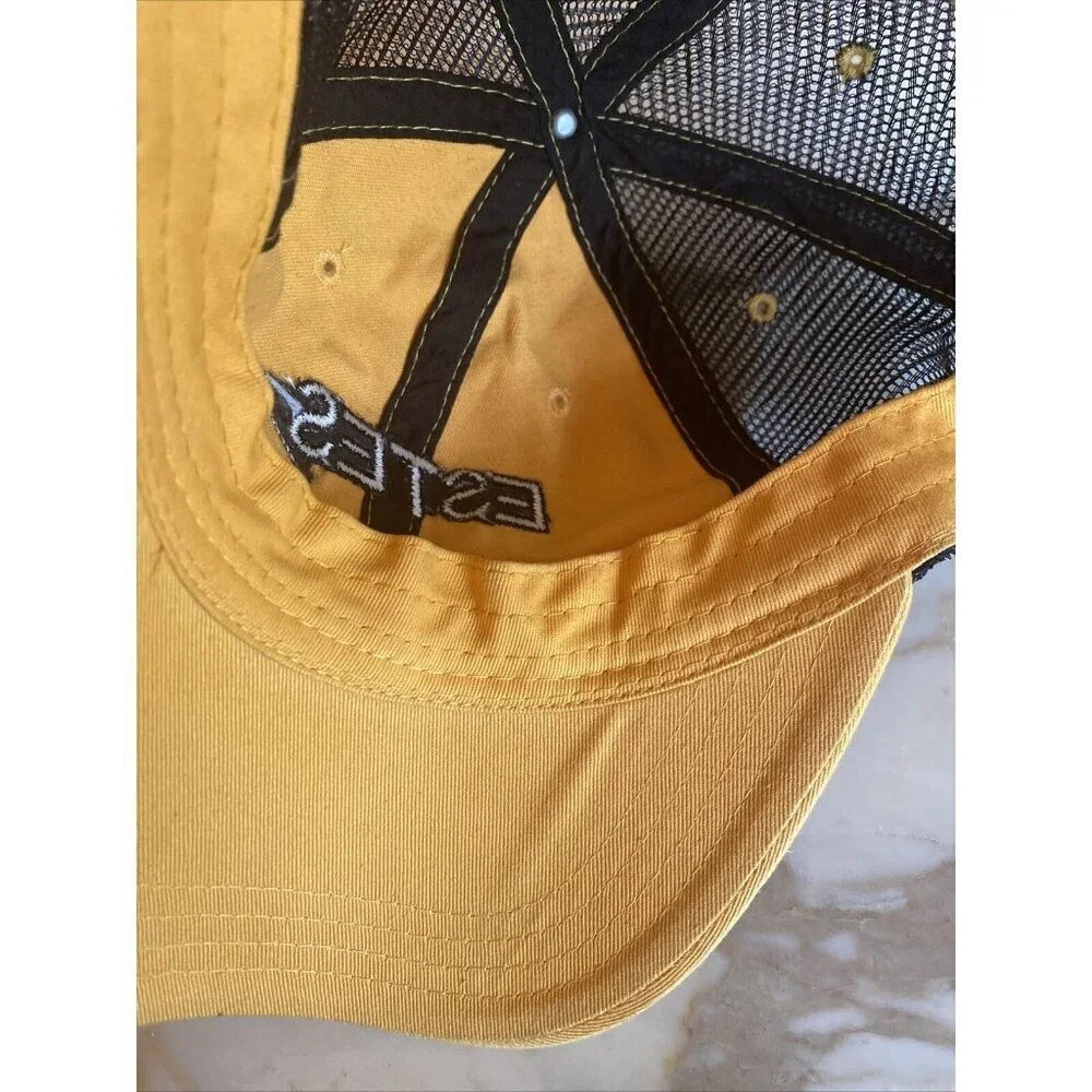 Estes Trucker Hat Yellow‎ Black Mesh Team Safety 2015 Embroidered Strapback Cap